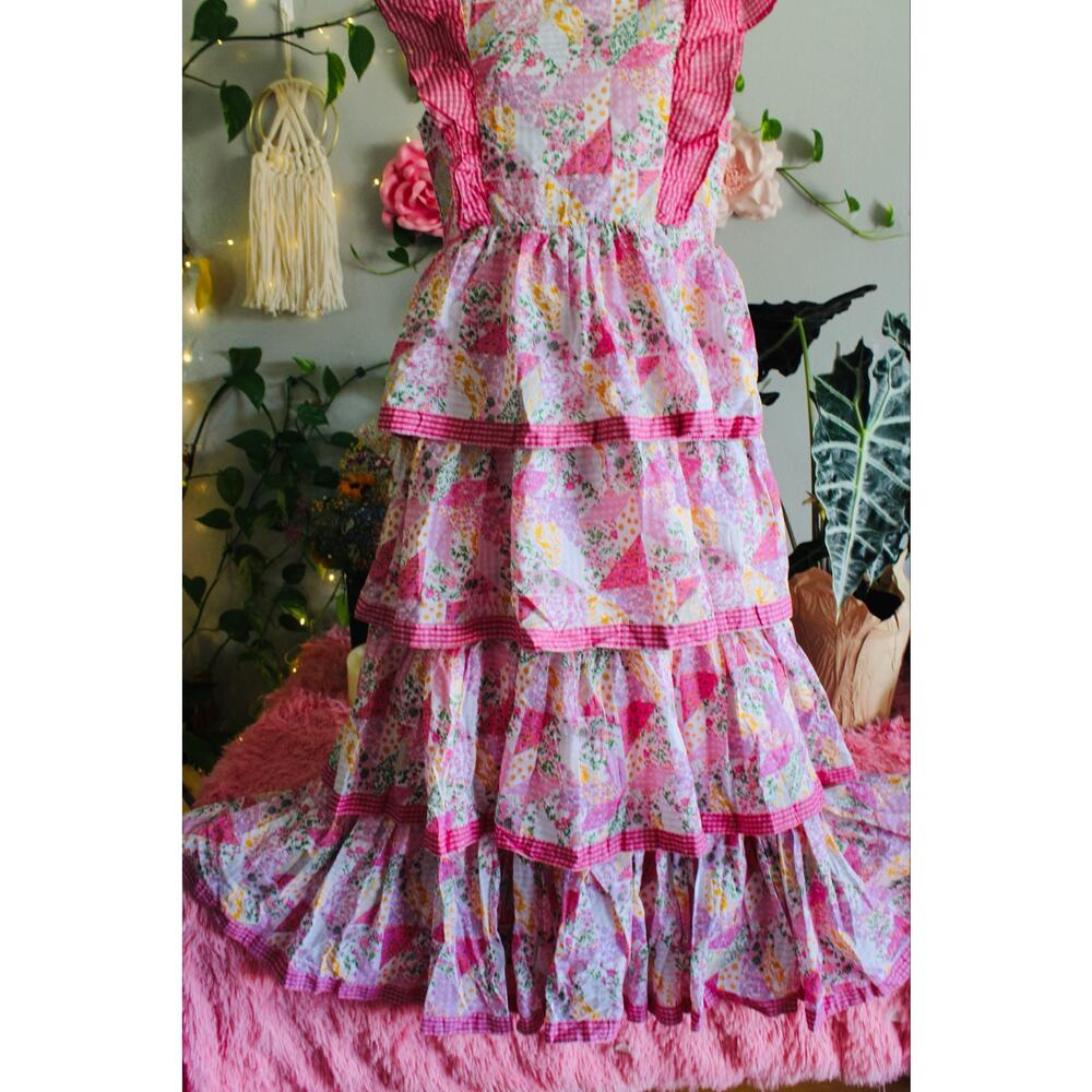 Simply Southern Collection Pink Floral Tiered Maxi Dress Size Large NWT - Picture 7 of 9